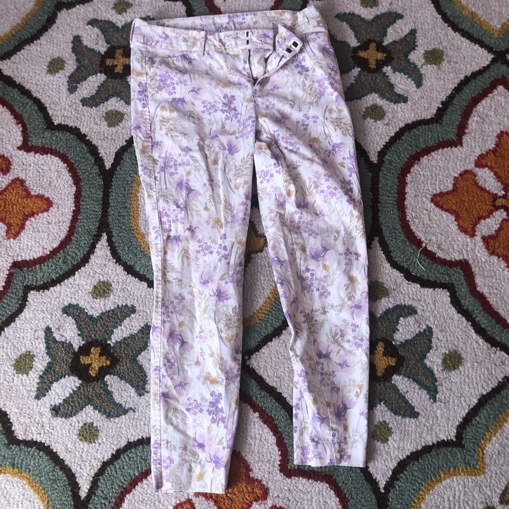 Purple and white pants from old navy size 6